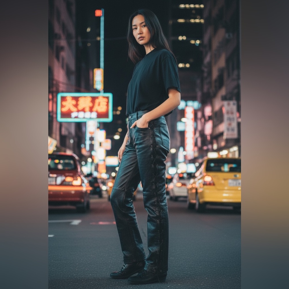Hudson leather Lace up pants